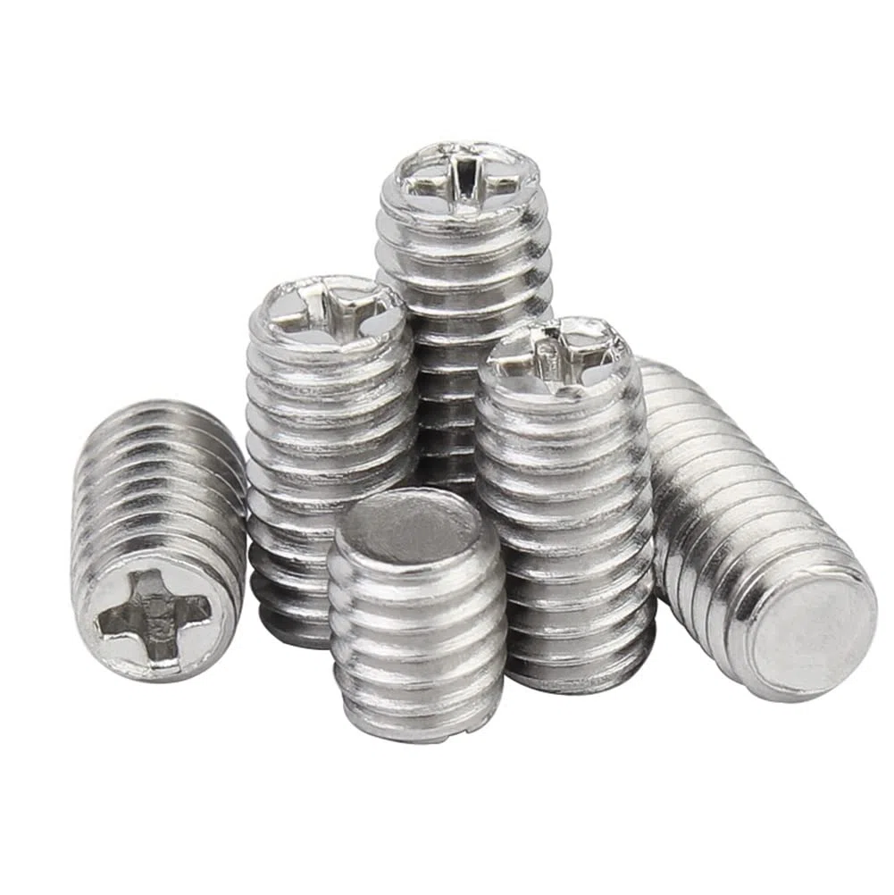Viti Senza Testa a Tazza M2 Piccole Vite Grani in Acciaio Inox con Phillips/Scanalatura a Croce, M2x3mm, 100 pcs
