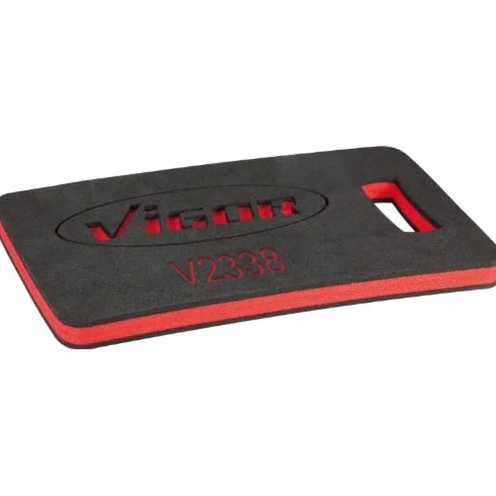ViGOR Cuscino per ginocchia V2338, 475 x 235 x 26 mm, lavoro confortevole, schiuma di alta qualità, alle ginocchia, termoisolante, idrorepellente e oleorepellente, con maniglia di trasporto