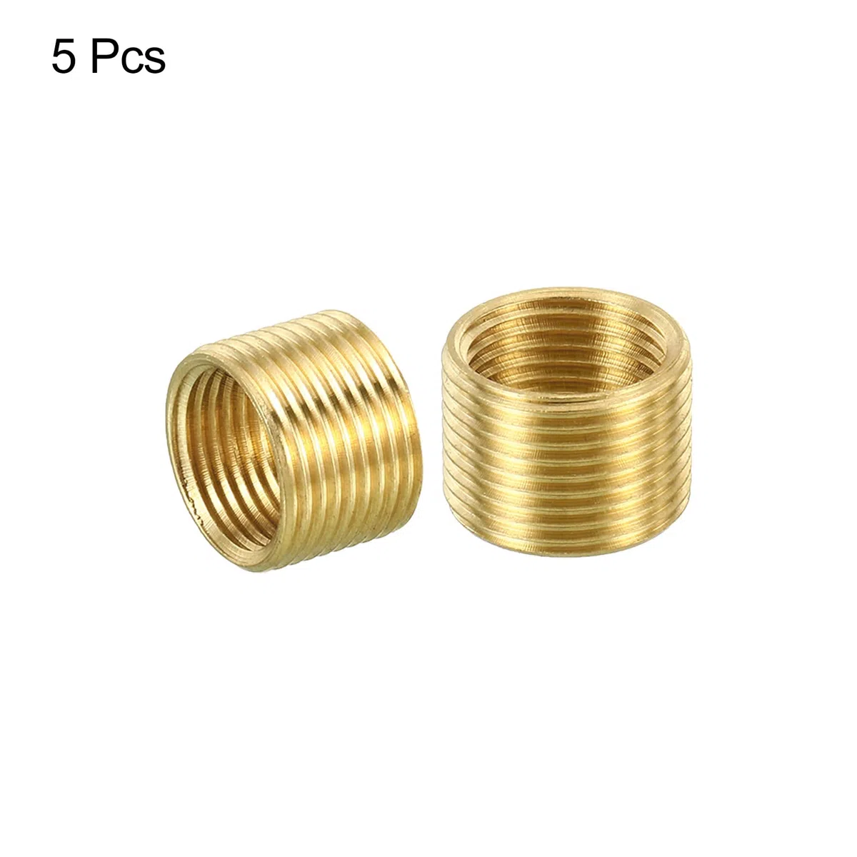 PATIKIL M14 a M12 Filettatura Adattatore Manicotto Riduzione Dado, 5pz 10mm Filettato Cavo Tubo Adattatore Ottone Accoppiatore Connettore Tubo Raccordo