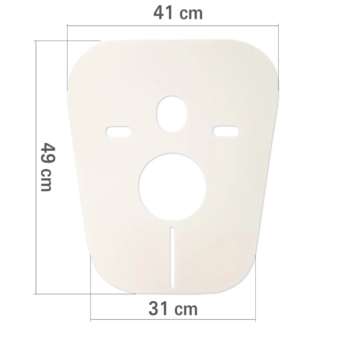 Fischer Membrana Anti Rumore per WC e Bidet, Guarnizione per Isolamento Acustico di Sanitari Sospesi a parete, Tappetino per Isolamento Acustico, Universale, Antiurto, 4824