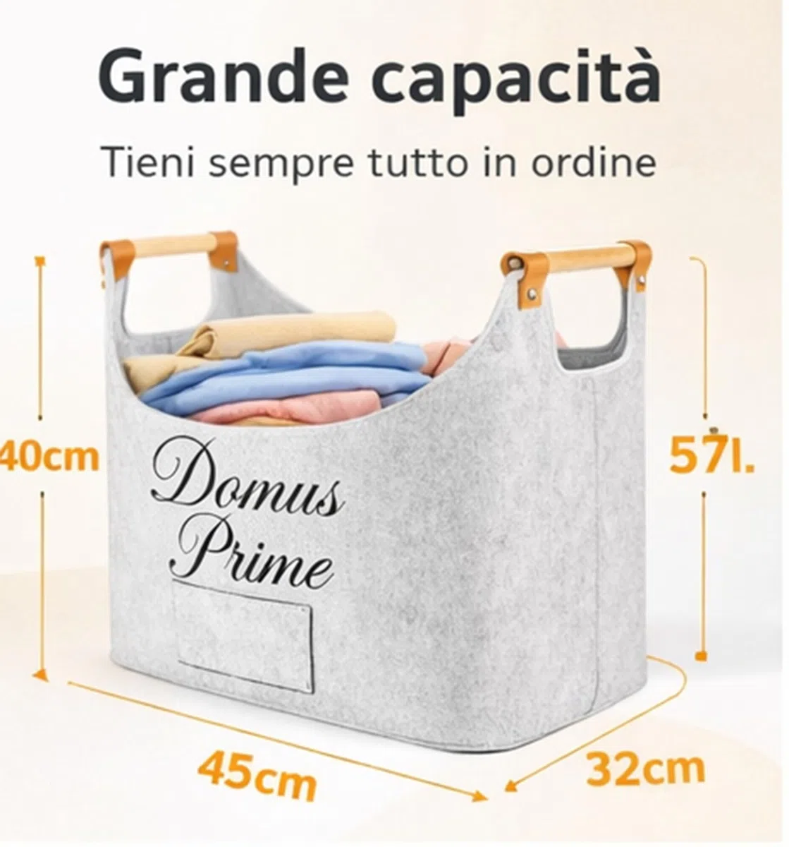 Borsa Portalegna per Camino Pieghevole e salvaspazio Porta Legna per Interni, Cesto in Legno, Può contenere Giornali Vestiti Giocattoli Accessori Camino Dark Grey