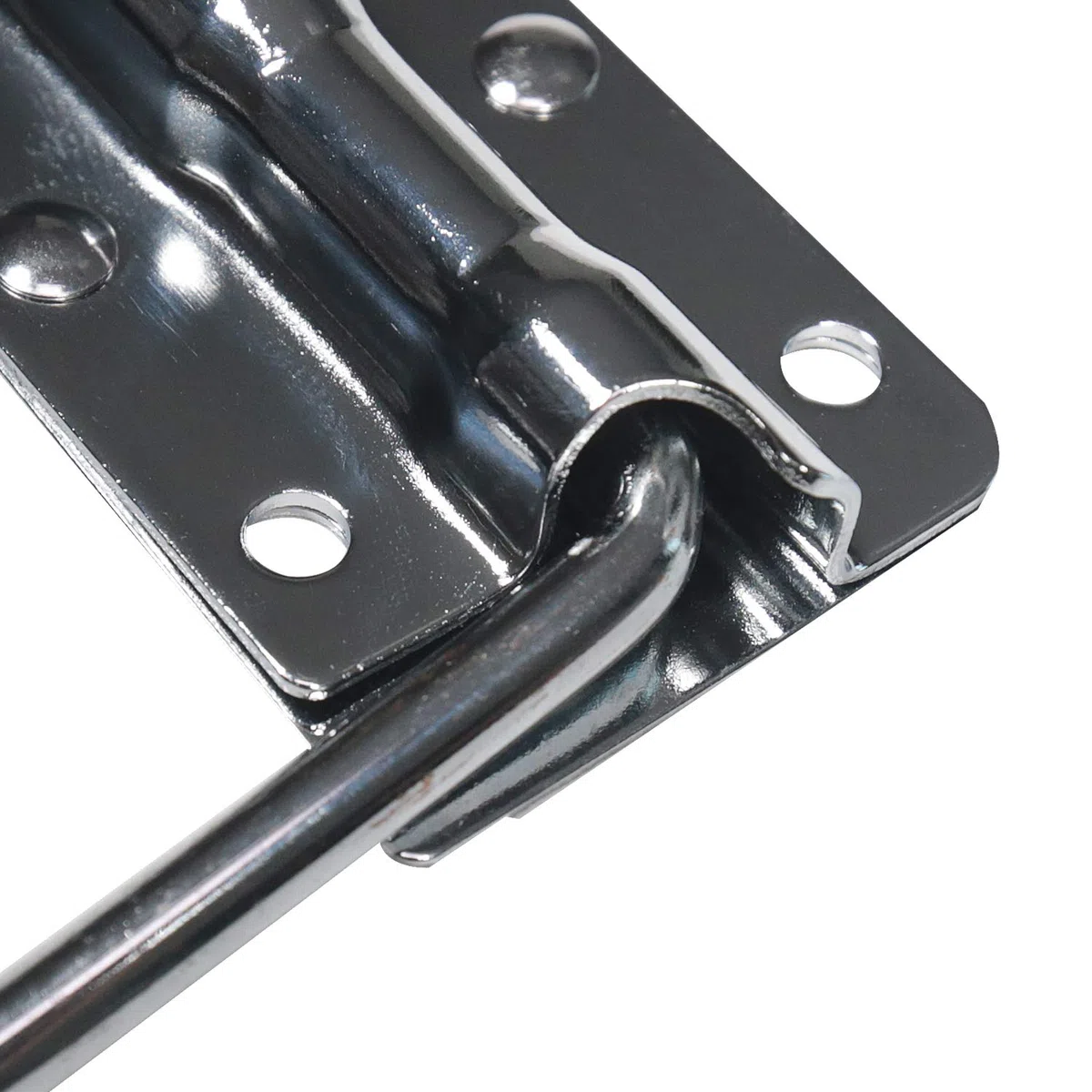 HMF 14990-09 - Manici pieghevoli per casse, set da 2 pezzi, con molla, 12,5 x 4 cm, argento zincato