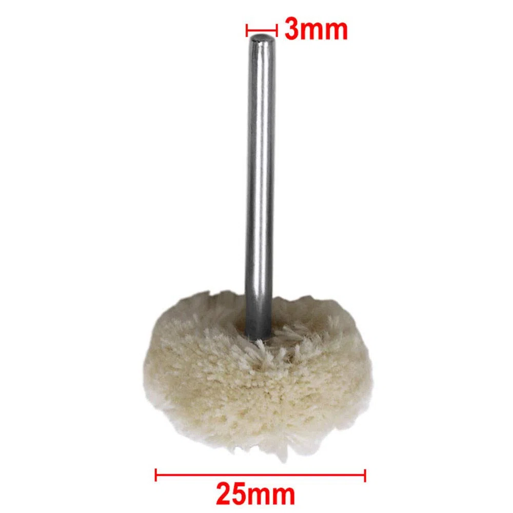 10PCS Lucidatura Ruote, Lucidatura Levigatura Set, Cotone Piccolo Buff Buffer Wheels, 3mm Shank, Lucidatura Palline Rotary Tool Accessori Per Gioielli Metallo Vetro Lucidatura Bit
