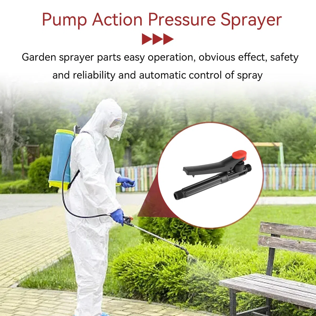Spruzzatore a Pressione Ad Azione Pompa 2 Pezzi, Manici Per Spruzzatore in Prato E Giardino Parti di Maniglia dello Spruzzatore a Grilletto Parti di Ricambio dello Spruzzatore della Pompa dello Spruzz