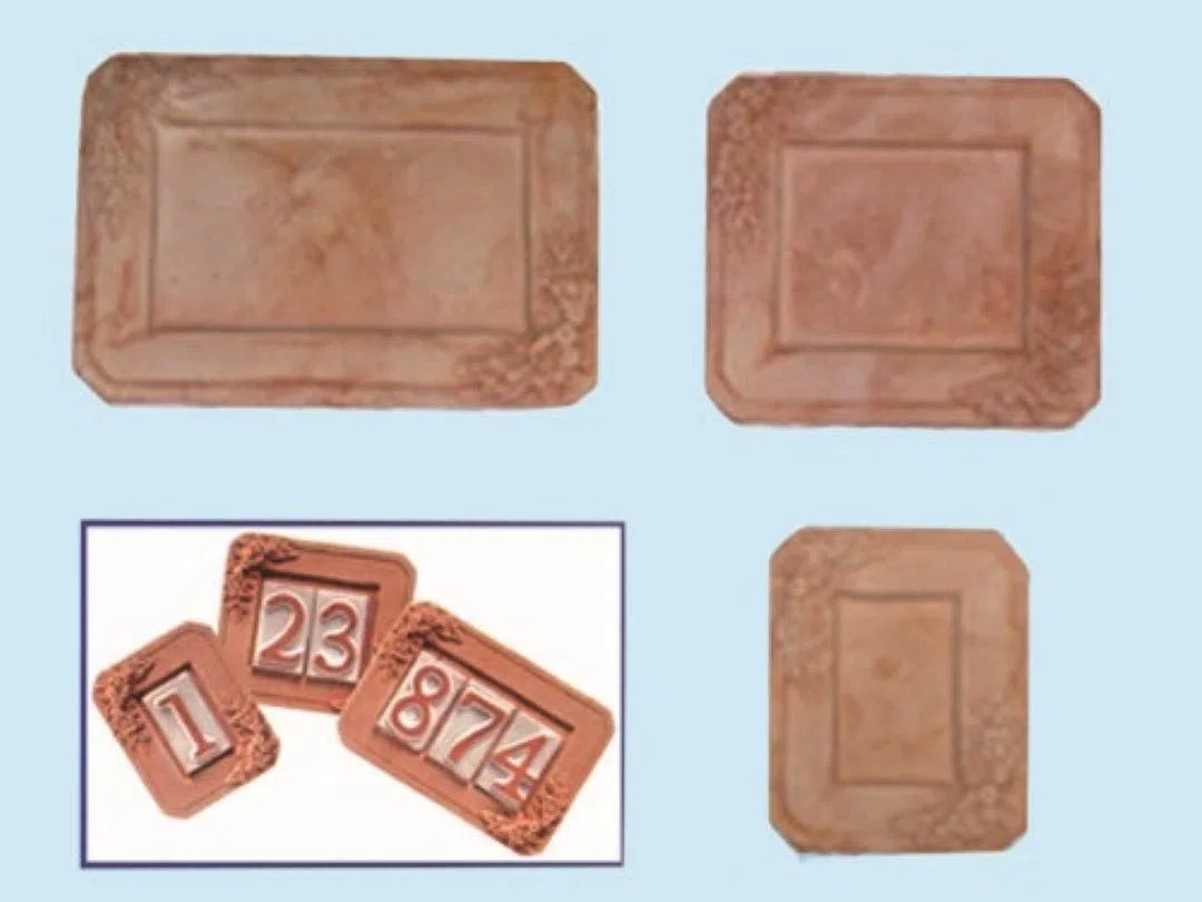 Portanumero civico in terracotta Telcom Vasarte P3
