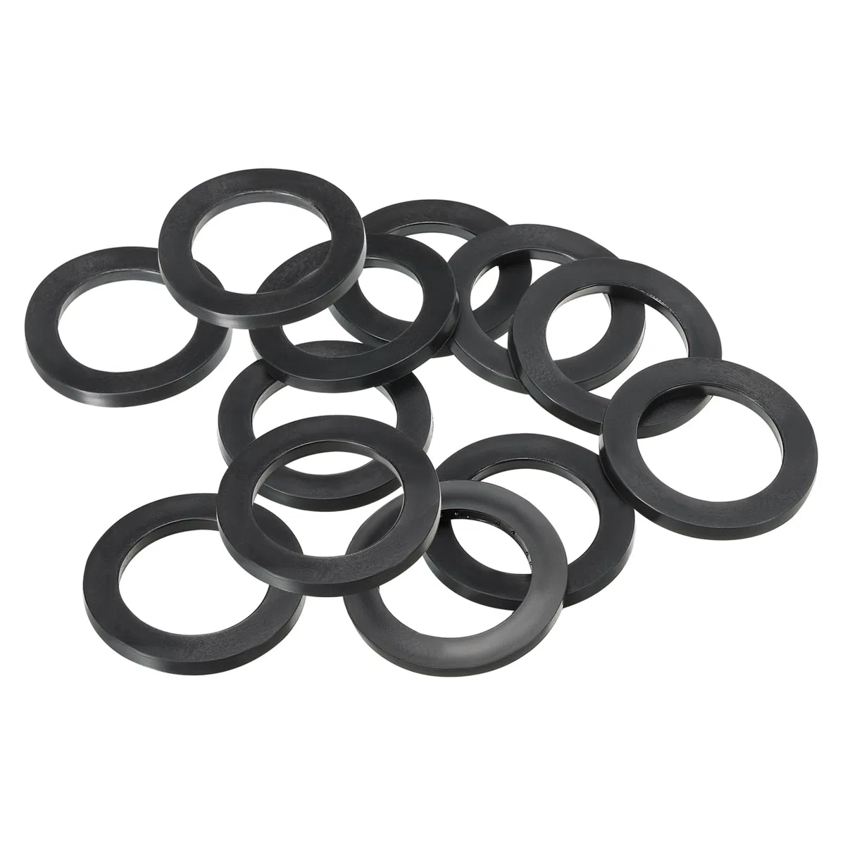 PATIKIL 12pz Rondelle Piatte in Gomma M30, Rondella Piatta 30mm ID x 40mm OD x 3mm Spessore Anello Tenuta Separatore Guarnizione per Tubo Rubinetto Tubo Acqua Bullone Fissaggio, Nero
