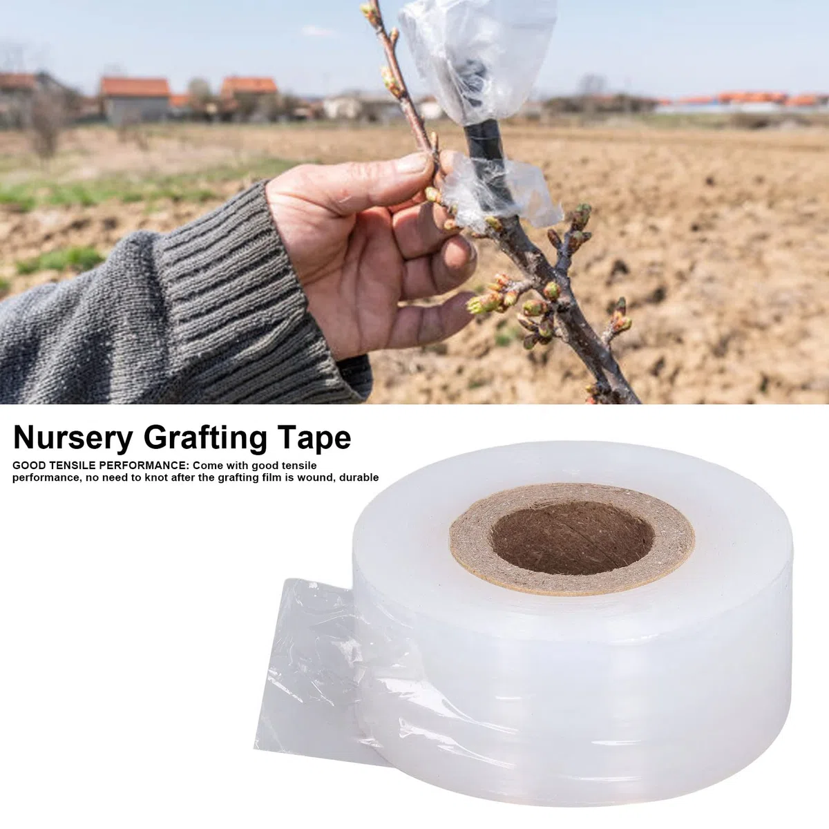Parafilm, Nastro per Innesto Vivaio Nastro Sigillante per Capsula di Petri M 29mm Larghezza Attrezzi Manuali Giardino Innesto PVC Estensibile Resiliente