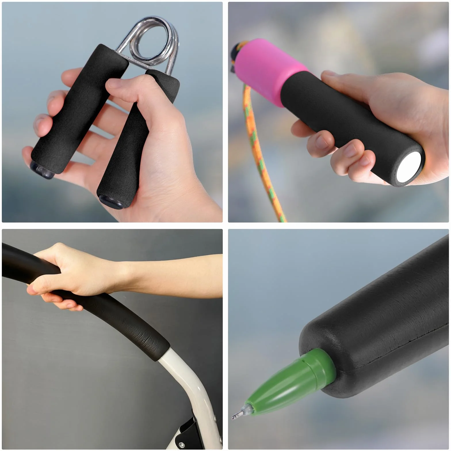 QUARKZMAN 2pz 10" Tubo Isolante per Tubi 10"mm ID 20mm OD Tubo in Schiuma per Supporto Impugnatura, Nero