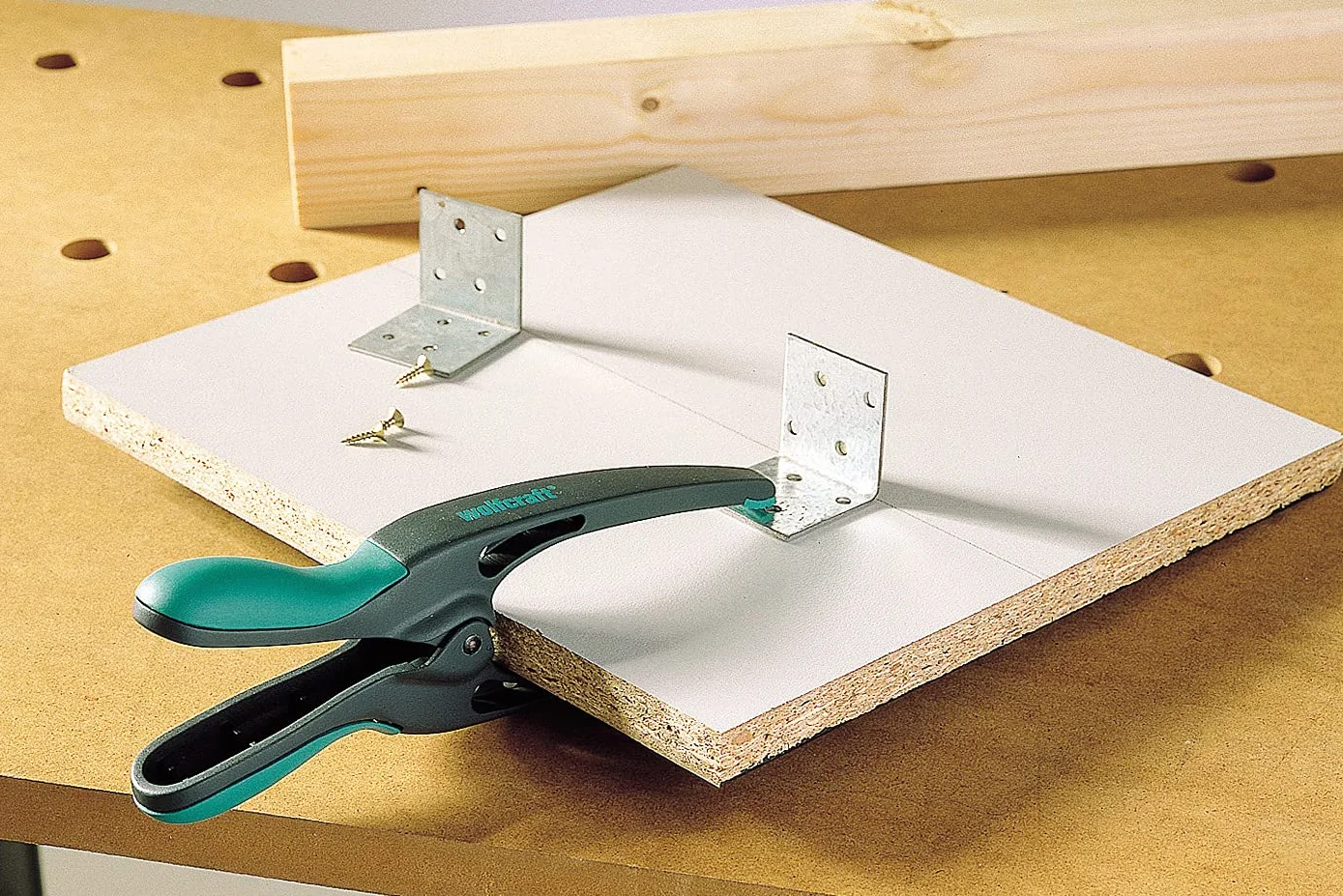 wolfcraft Morsetto a molla con bracci appuntiti PRO 70 I 3633000 I Morsetto di precisione per un'accuratezza millimetrica - ideale per progetti di bricolage e modellismo
