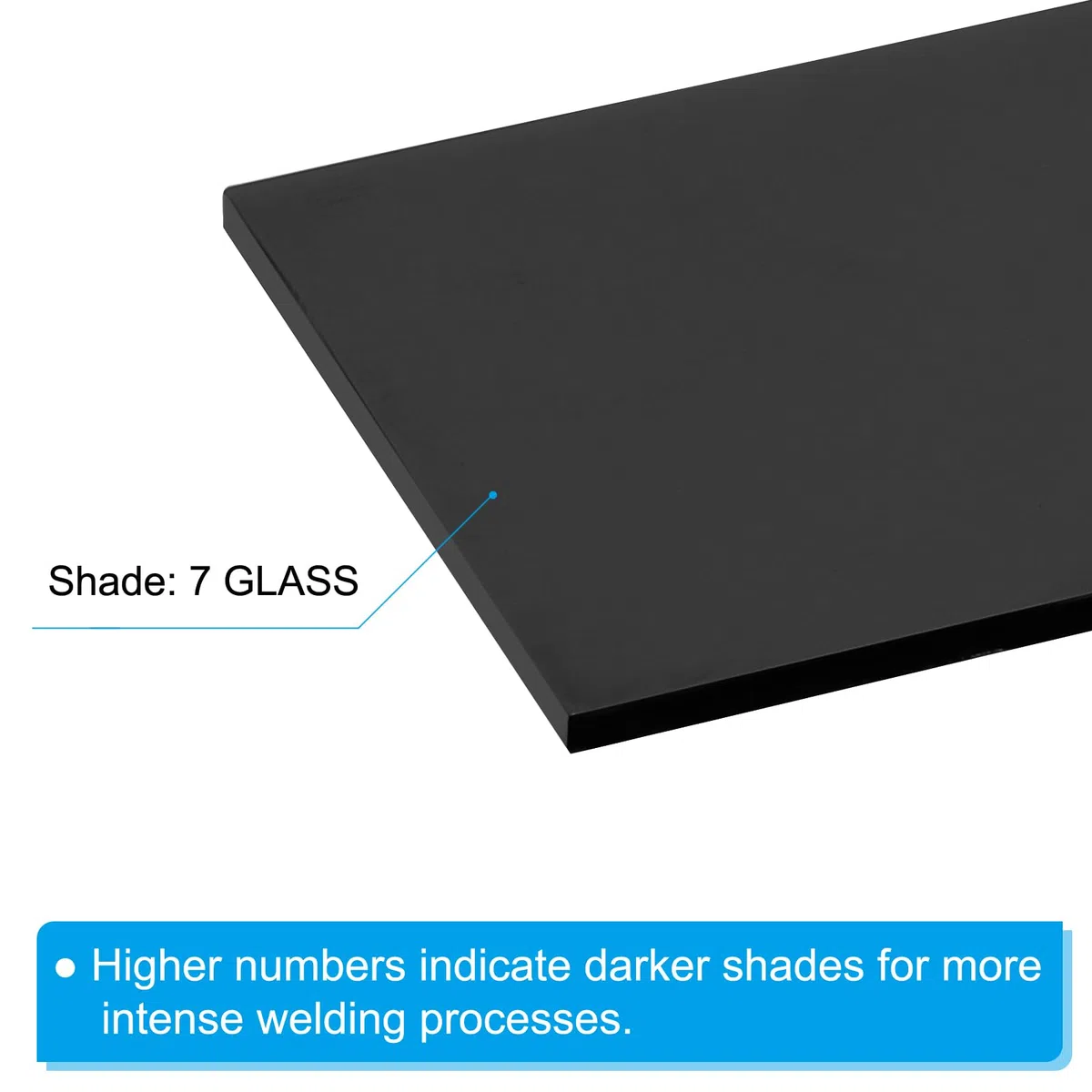 PATIKIL Lente di Saldatura Shade 7 Vetro 4,25"x 2", 3pz Vetro Temprato Coperchi Piastre Filtro Oscuranti Nero Sostitutive per Casco da Saldatore