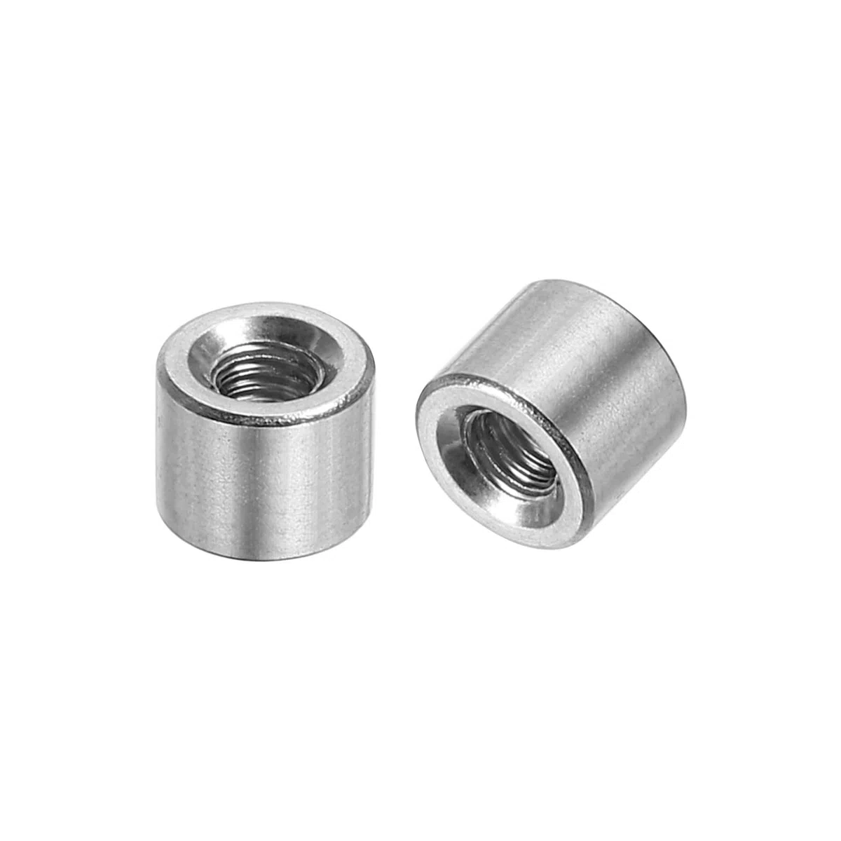 QUARKZMAN 20Pz Dadi Connettore Rotondo M4, Dado Accoppiamento Acciaio Inossidabile 304 Lunghezza 6mm/0.24" Dado Perno Barra Asta Manicotto Lunghezza Staffa, M4x6x8mm