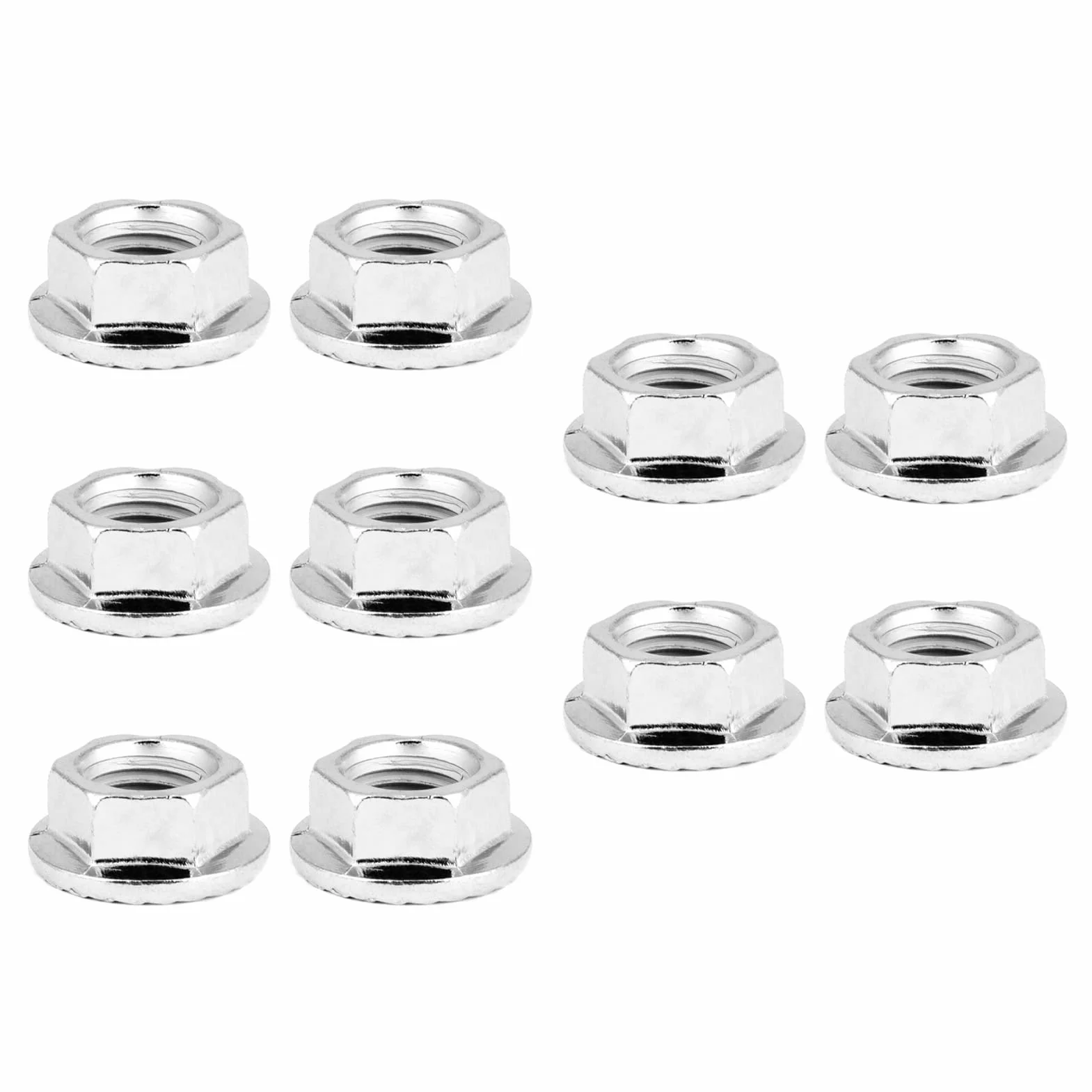 M10X1.25 Dado M10X1.25 Dado Flangiato Ferro Cromato 10 Pz Filettatura Fine Esagonale Dado Esagonale Dadi Flangiati di Fissaggio Con Pad