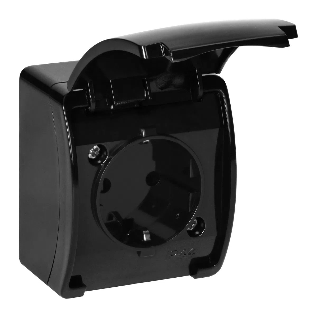 Presa Muro Presa da Esterno Impermeabile Presa Schuko Esterna da Muro IP44 (nero)