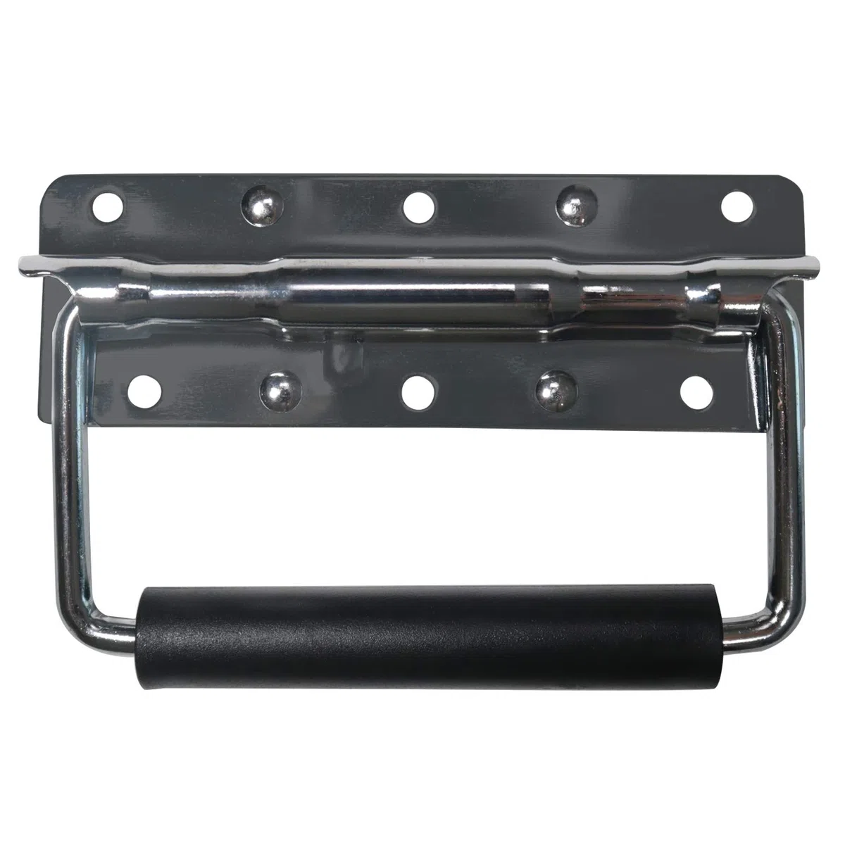 HMF 14990-09 - Manici pieghevoli per casse, set da 2 pezzi, con molla, 12,5 x 4 cm, argento zincato