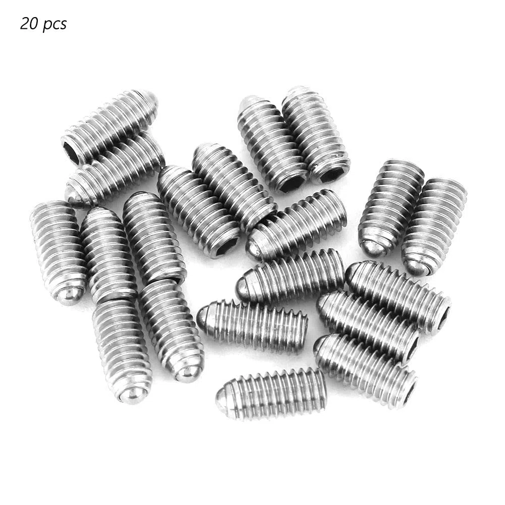 Set viti a pistone con molla a sfera esagonale M3 304 in acciaio inox, 20 pezzi completi (M3 * 8) - Set completi per montaggio flessibili e resistenti