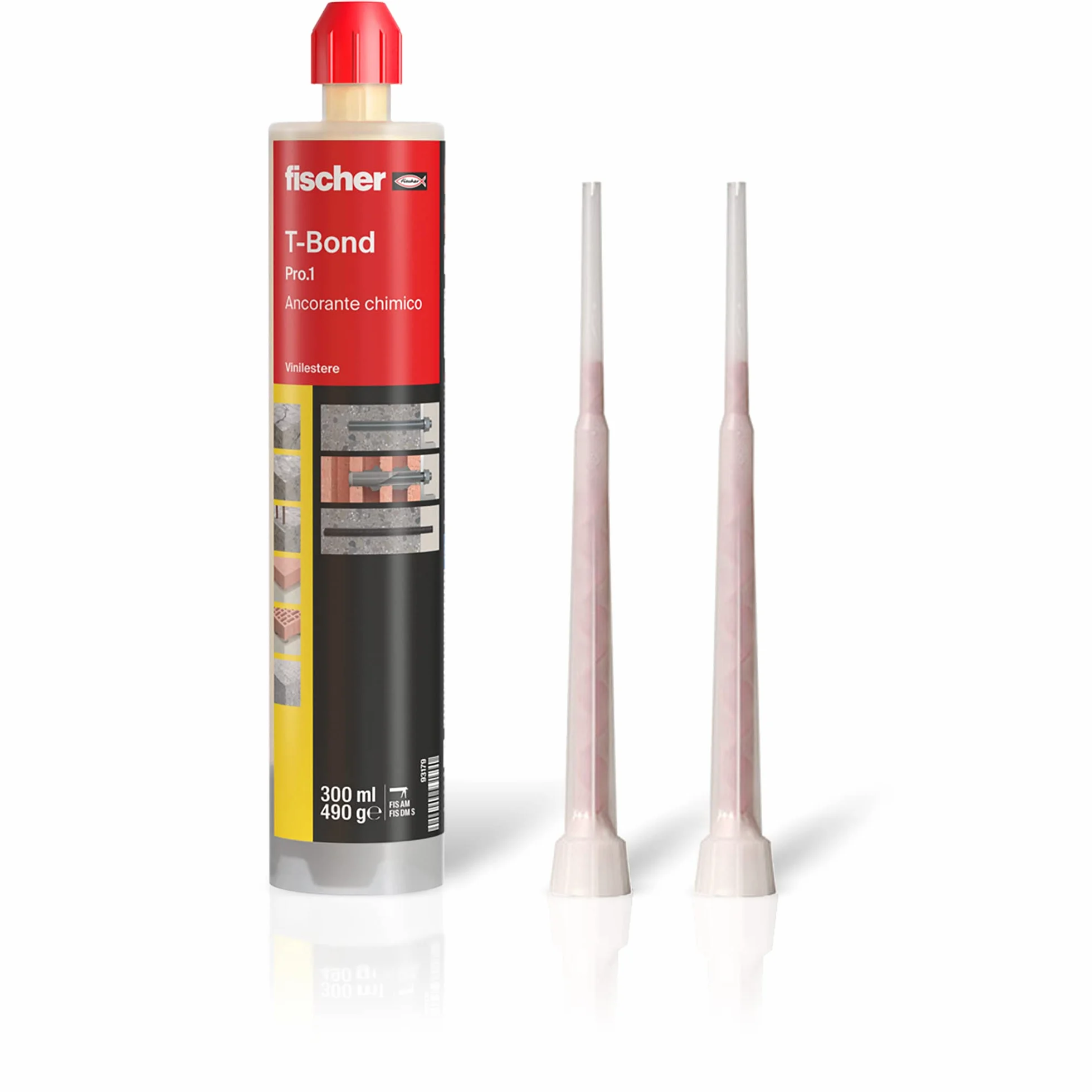 Fischer T-BOND 300 Pro. 1 Tassello Chimico in Resina Hybrid Ancorante ad Iniezione Bi-componente Ibrido per Calcestruzzo Fessurato e Muratura