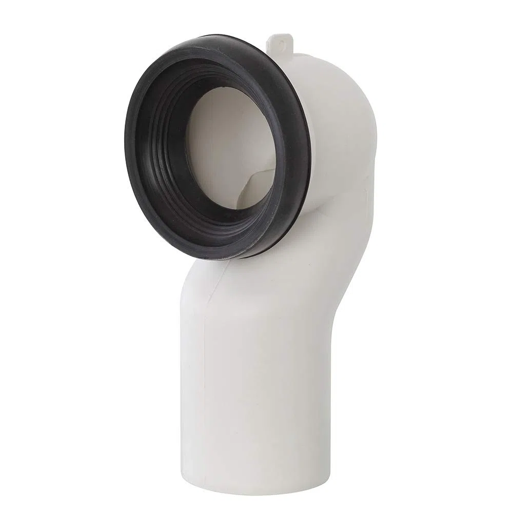 Inbagno Curva Tecnica sottovaso Universale per WC Filo Muro, Diam. 11 cm, Completa di Guarnizione in Gomma