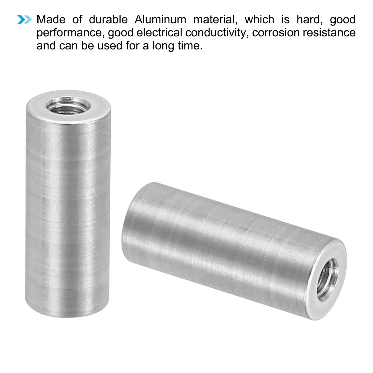 PATIKIL Distanziatori in Alluminio M3, 6pz Distanziatore Metallo Alluminio 3mm ID x 6mm OD x 15mm L Spacer Filettato Vite Standoff Rotondo per Auto RC Droni Scheda Madre, Argenteo