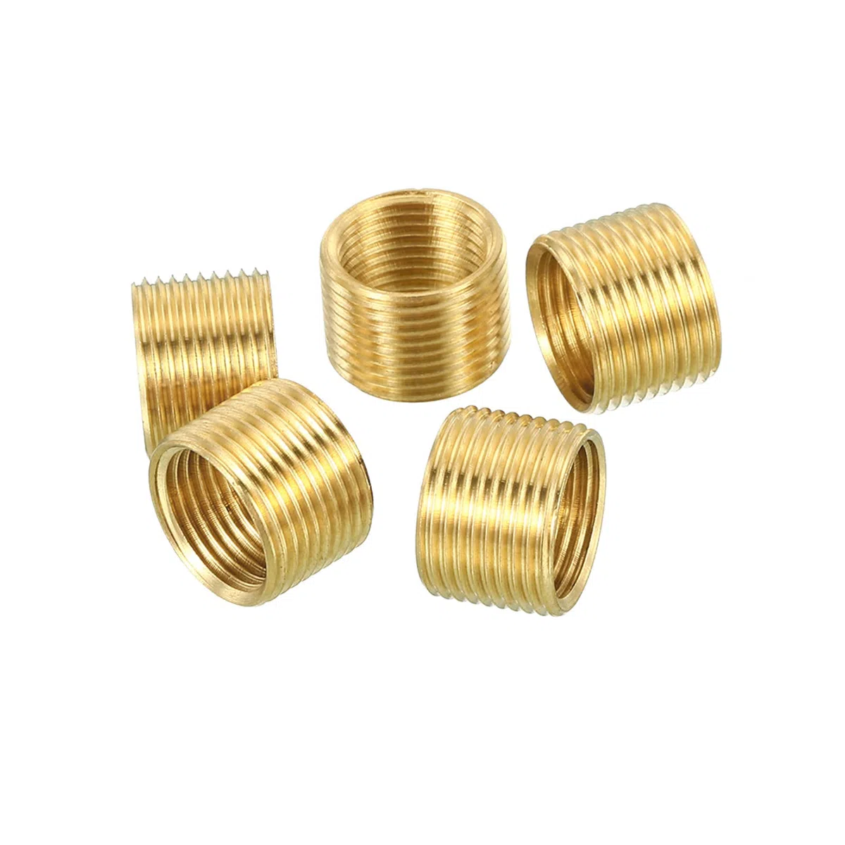 PATIKIL M14 a M12 Filettatura Adattatore Manicotto Riduzione Dado, 5pz 10mm Filettato Cavo Tubo Adattatore Ottone Accoppiatore Connettore Tubo Raccordo