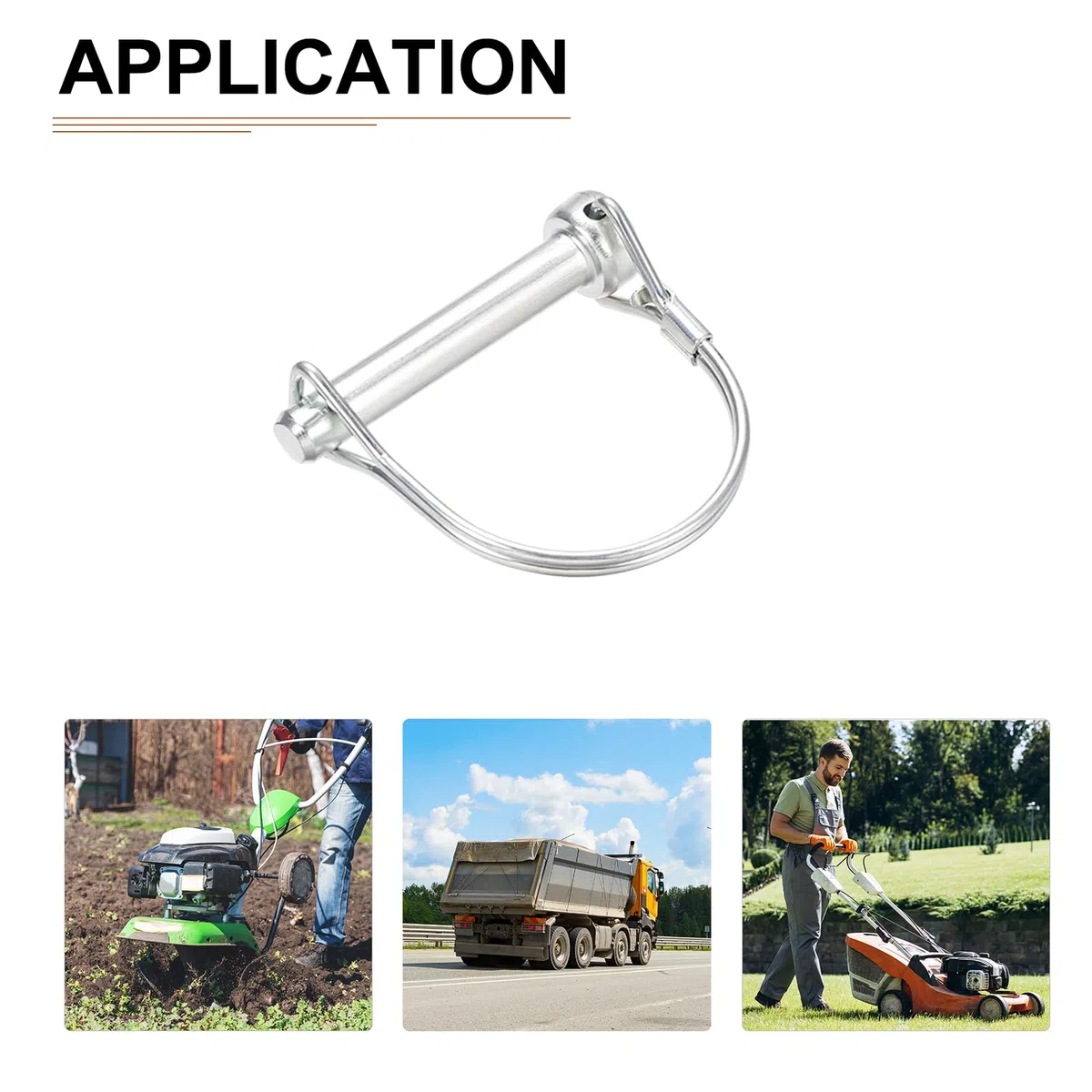 DTGN 8mm x 50mm (DxL) Spina di Bloccaggio Albero - 1pz - Ideale per Rimorchi Agricoli Prati - Spina Accoppiatore Rotonda in Acciaio al Carbonio - Tono Argento