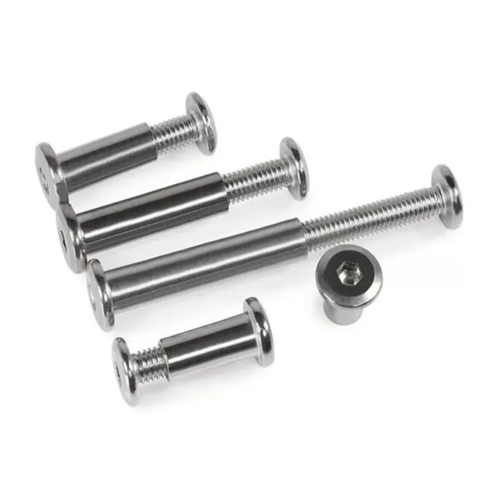 Viti Metalliche 2-10 pz M3 M4 M5 M6 M8 in Acciaio Inox 304 Esagono Incassato Mobili Stecca Vite Dado Combinazione Album Butt Conto Libro Chiodo(OD6(m5) x45mm 5pcs)