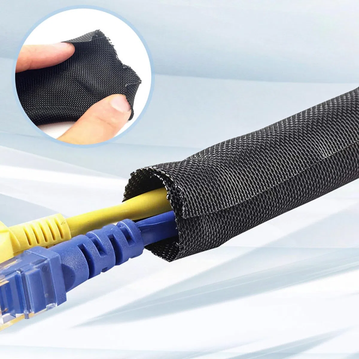 3 Metri Nascondi Cavi,Raccogli Cavi Scrivania,Cable Management Scrivania,Coprifili Elettrici,Portacavi,Nero(Ø 16mm)