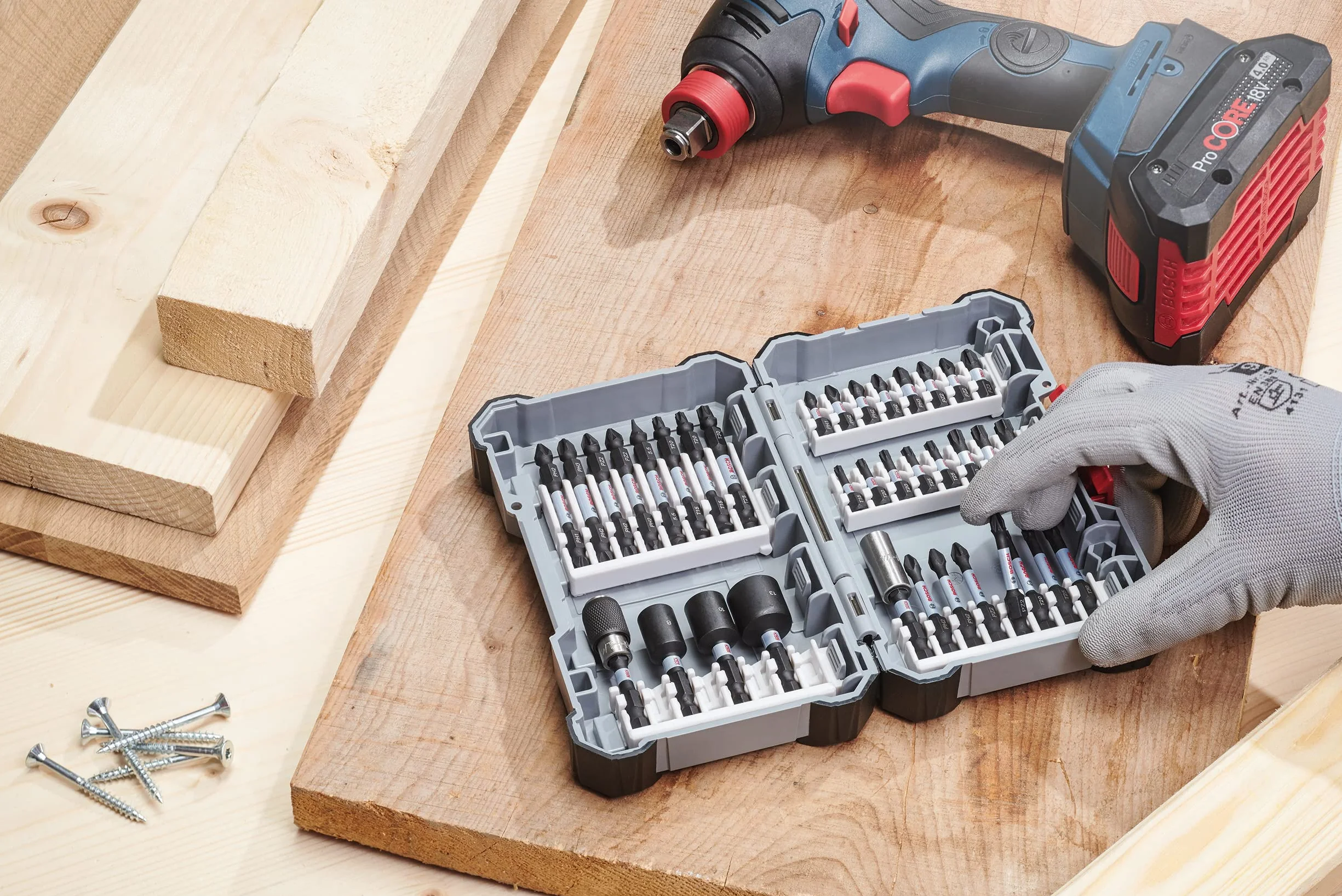 Bosch Professional 8 pz. di Bit di Avvitamento Doppi Set Torx (Impact Control, 8 x T25-T25 Bits, Lunghezza 65mm, Pick and Click, Accessorio Avvitatore a Impulsi)