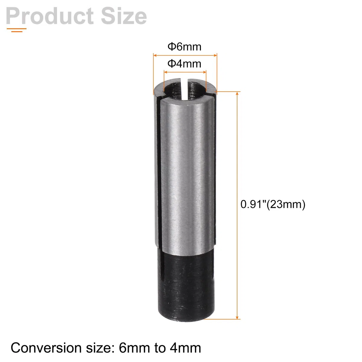 QUARKZMAN 2pz Collettore Mandrino Driver Adattatore 6mm a 4mm CNC Punta per Incisione Router Convertitore per CNC Macchina Utensile