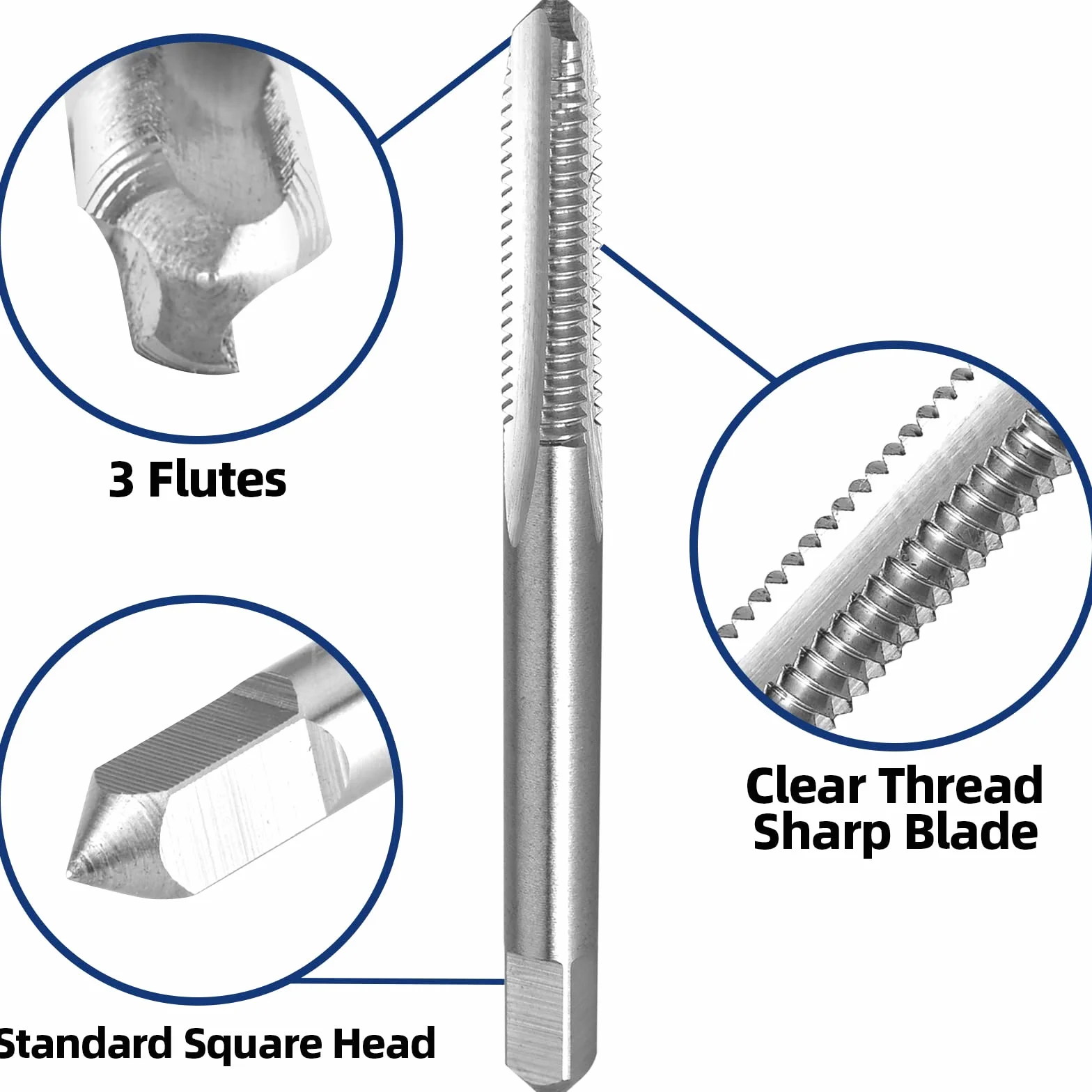 Burkit M6 X 0,75 Maschio e Die Set mano destra, M6 x 0,75 Filettatura Macchina Maschio e Fustella Rotonda