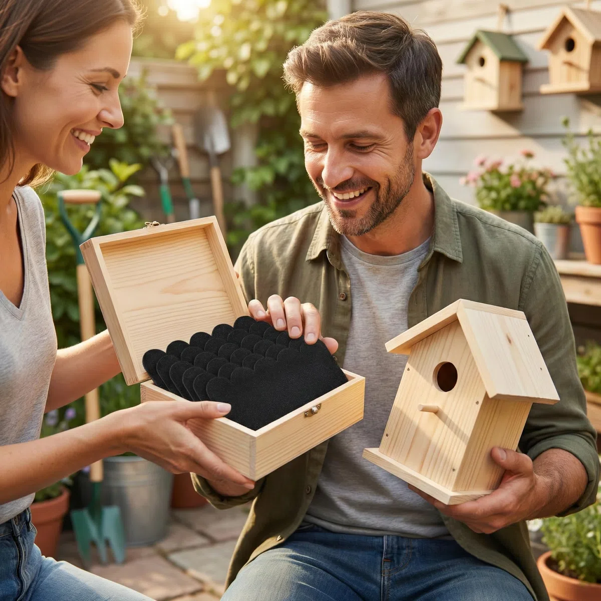 Dachpappe Vogelhaus autoadesiva set 30 pezzi, tegole bituminose nere per tetto casetta uccelli: 25 strisce 300x50 mm + 5 colmi 300x110 mm, impermeabile per mini costruzioni