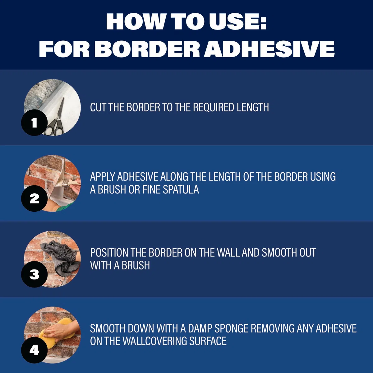 Bartoline Adesivo Border & Overlap 1 kg, per 40 m di carta da parati adesiva per bordi decorativi e vinile, ripara giunture e rivestimenti murali strappati, asciugatura rapida e tenuta forte