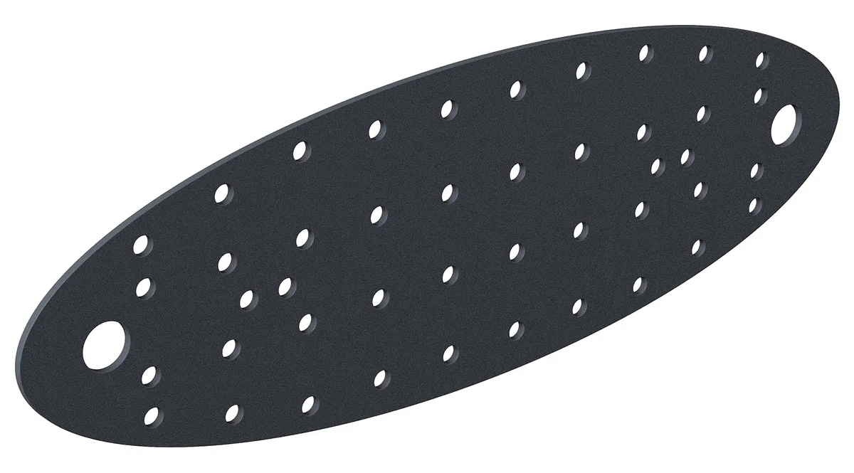 Alberts 333829 Piastra Forata, plastificata Grigio Grafite
