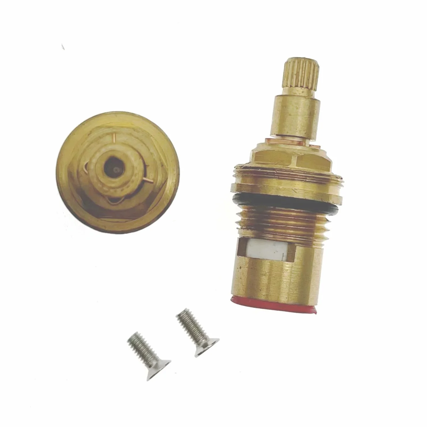JZK 2 valvole di ricambio a 20 denti 1/4 di tornio, nucleo valvola rubinetto in ceramica per acqua calda e fredda, cartuccia di rubinetto in ceramica per rubinetto da bagno e cucina