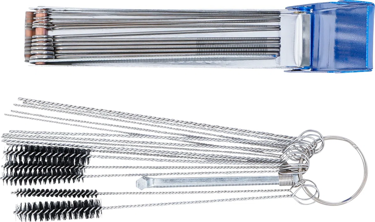 BGS 74438 | Set di attrezzi per la pulizia dell'ugello del carburatore | 16 pz