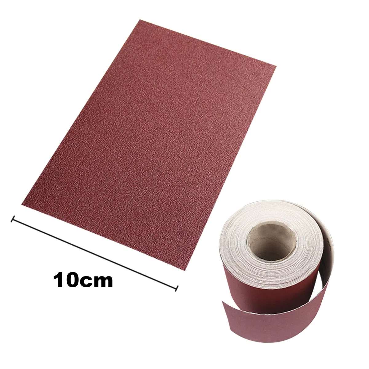 Rotolo di carta vetrata opaca, grana 240, per metallo, legno, mobili, finitura, metallo, levigatura automobilistica, rotolo di carta vetrata opaca, 100 mm x 1 m