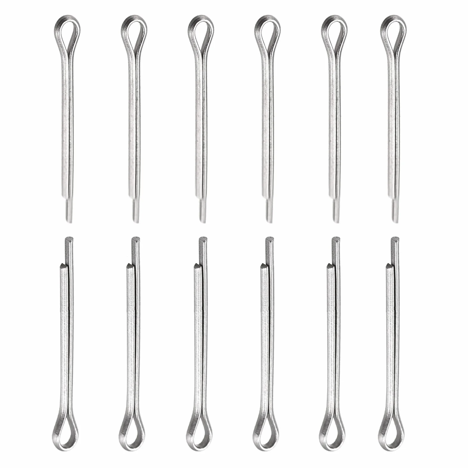 DTGN 1mm x 10mm (DxL) Coppiglia Clip Perni - 30pz - Buono per Macchinari - 304 Inossidabile Acciaio Forcina Elementi fissaggio - Argento