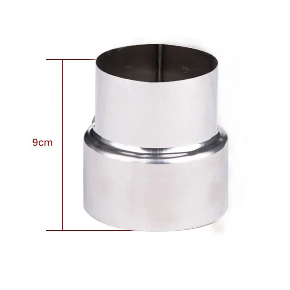 Tubo per Stufa, riduzione da Ø 90 mm a Ø 80 mm, riduzione del Tubo del Fumo, Riduttore del Tubo del Fumo, Tubo di Scarico in Acciaio