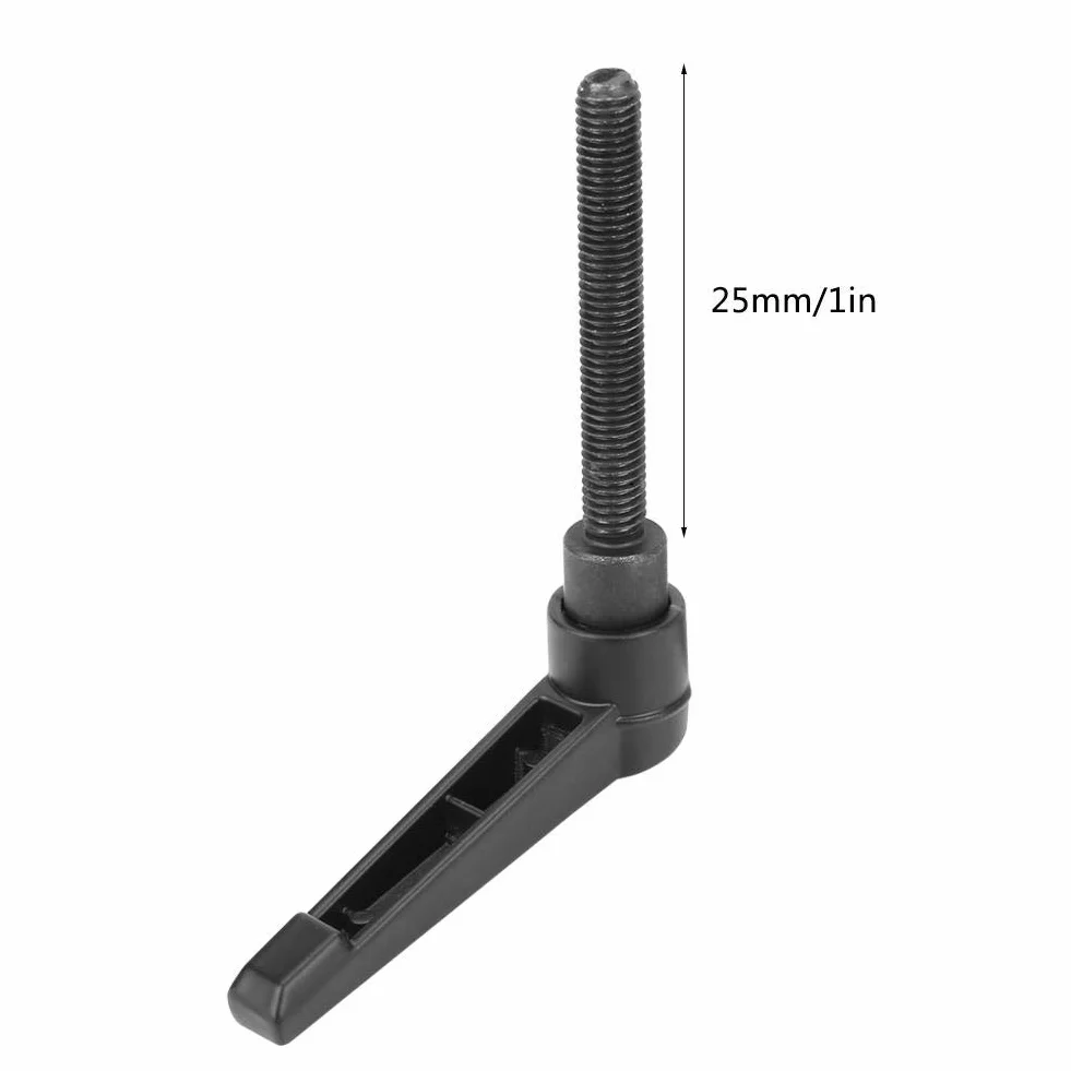 4Pezzi Maniglia Leva Serraggio Regolabile In Acciaio Inossidabile M6 Nero 25mm Per Macchine