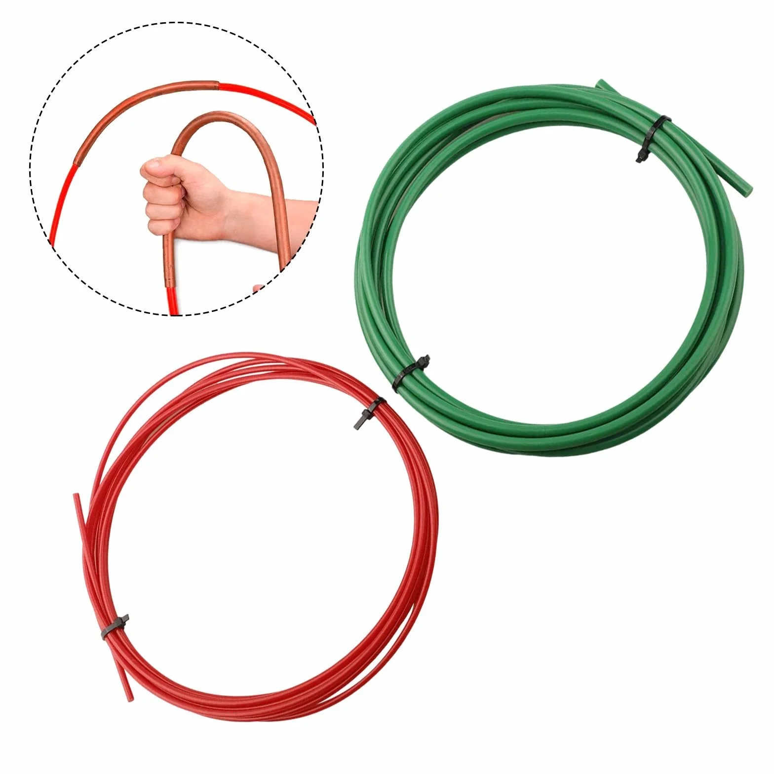 Kit di piegatura per tubi di rame con striscia di piegatura integrata per condizionatori d'aria, in plastica PE per tubi da 1/4" e 3/8"