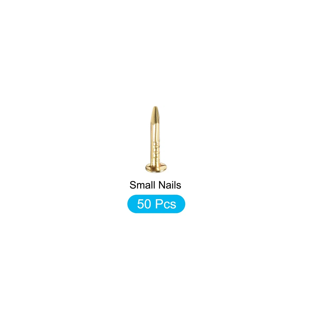 METALLIXITY Piccoli Chiodi (1x8mm) 50pz, Carbonio Acciaio Piccoli Materiale Chiodi - per Famiglia Lavorazione Legno, Dorato