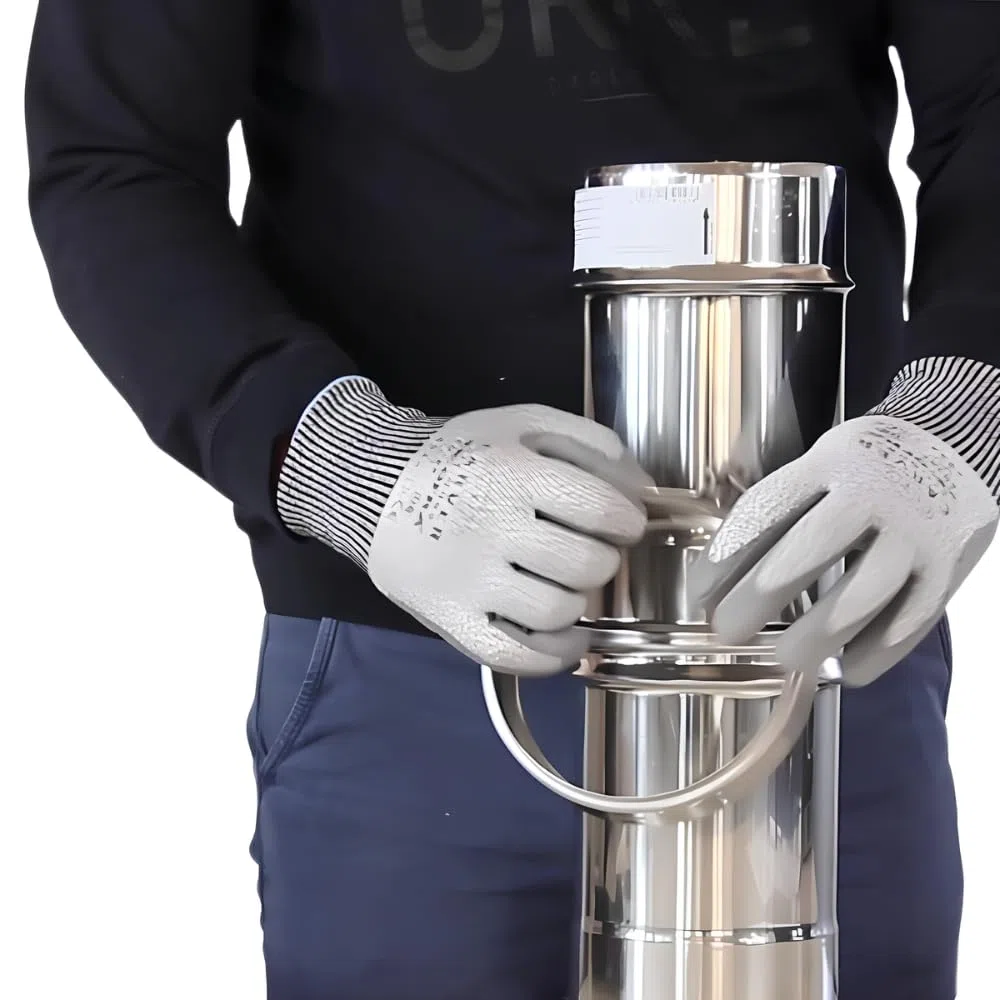 FORTUNATO Fascetta Bloccaggio Monoparete Acciaio Inox Canna Fumaria Serraggio Tubature Giunzioni Stringitubo Collari (Ø 300 mm)