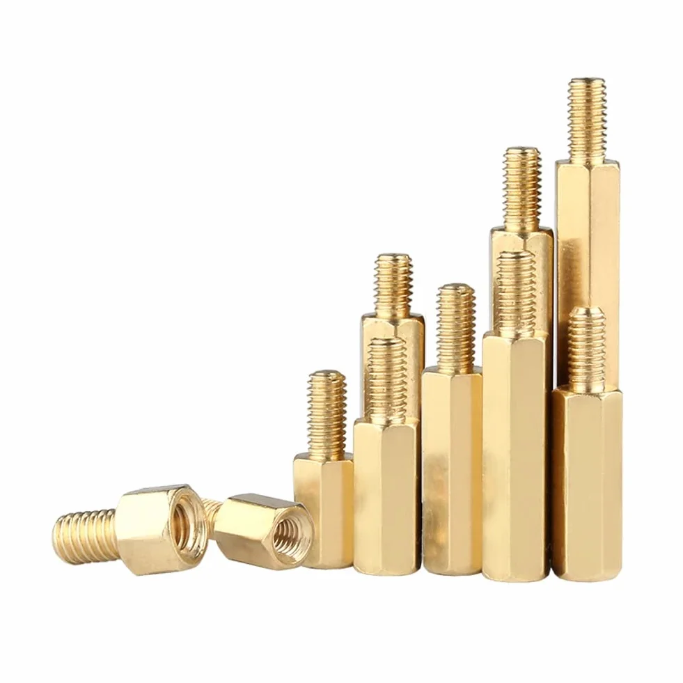 M3 Ottone Maschio Femmina Distanziatore Esagonale Standoff Vite Dado M3x6+6mm (40 Pezzi)