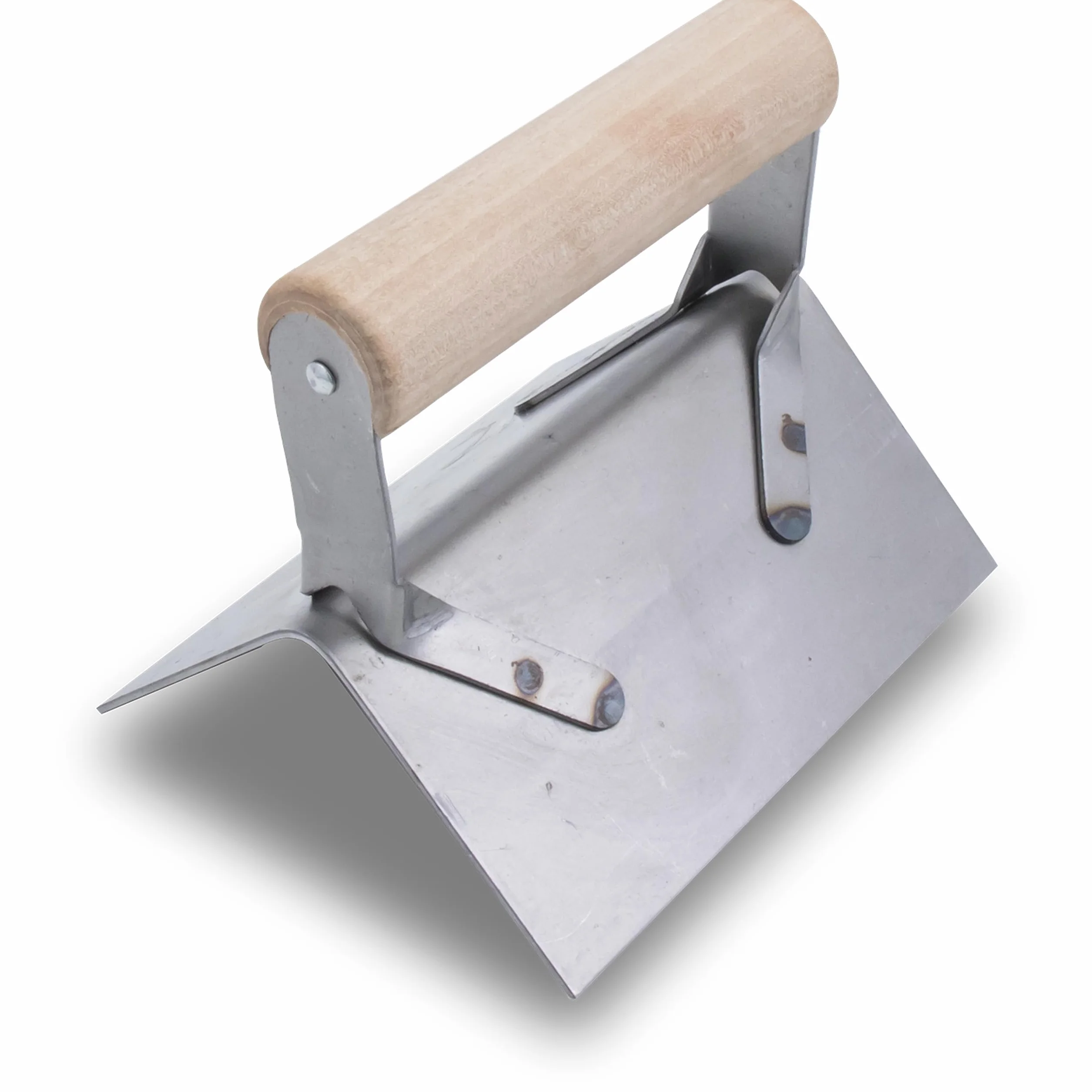 Frattazzo per angoli esterni Marshalltown con raggio angolare, in acciaio, per angoli in calcestruzzo e scale, dimensioni: 127x64 mm