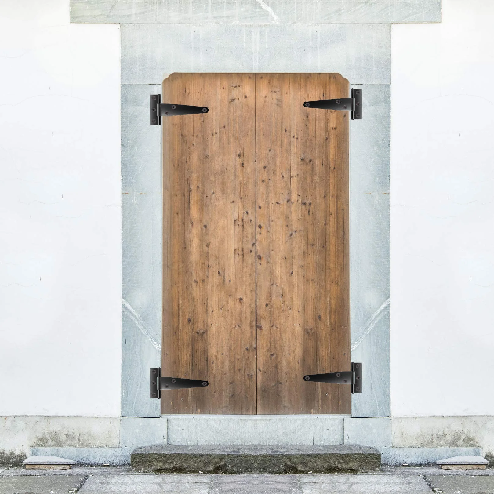 8 Pezzi Cerniere a T per Cancello, Cerniere per Porte in Legno a Forma di T in Acciaio Inossidabile Nero, Cerniere per Porte da Cucina, con Viti - 4 Pollici (T)