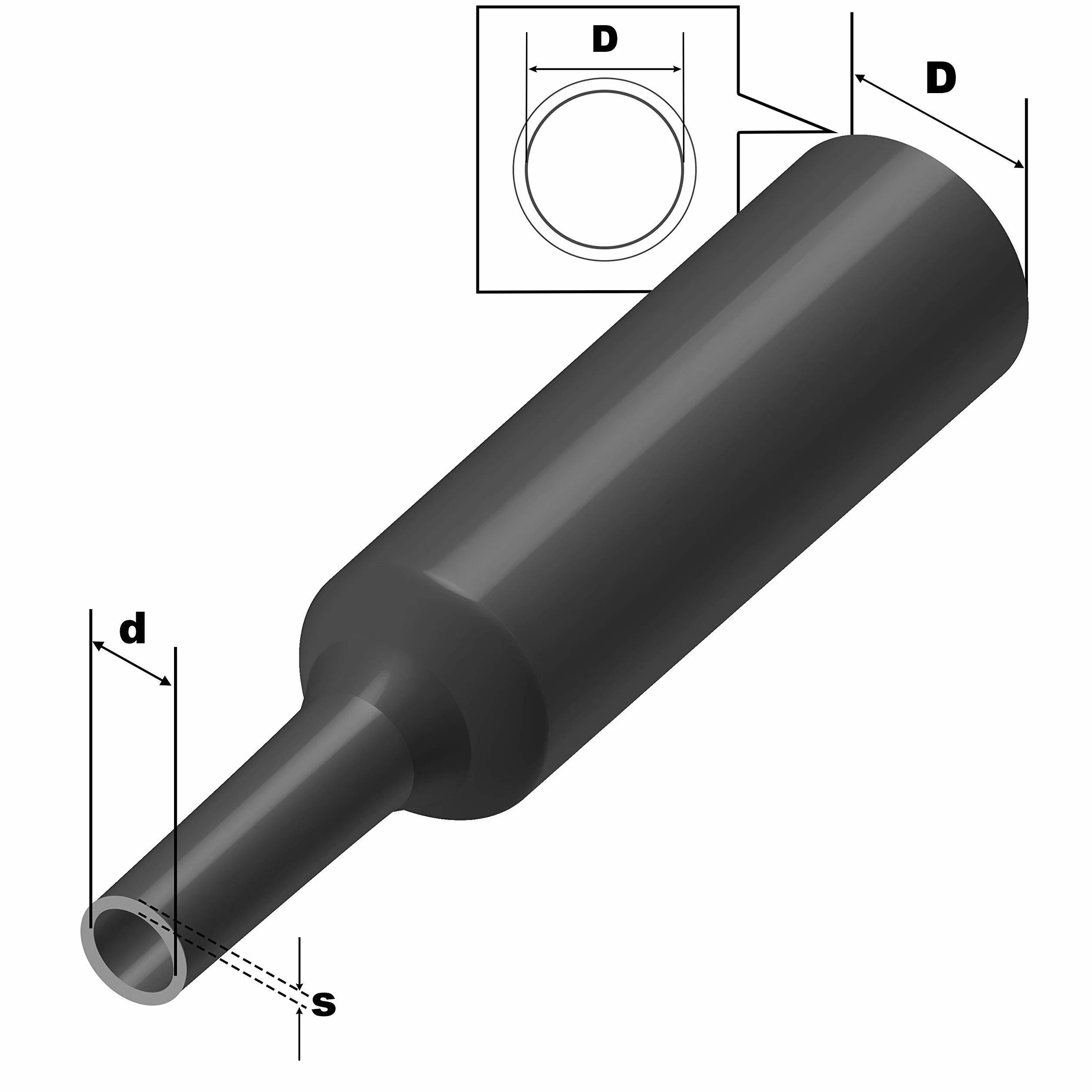 ISOLATECH tubo termorestringente al metro trasparente con adesivo Ø 6mm 2 metri 4:1 set poliolefina isolare cavi e connessioni saldate non etichettato (Ø6mm 2metri)