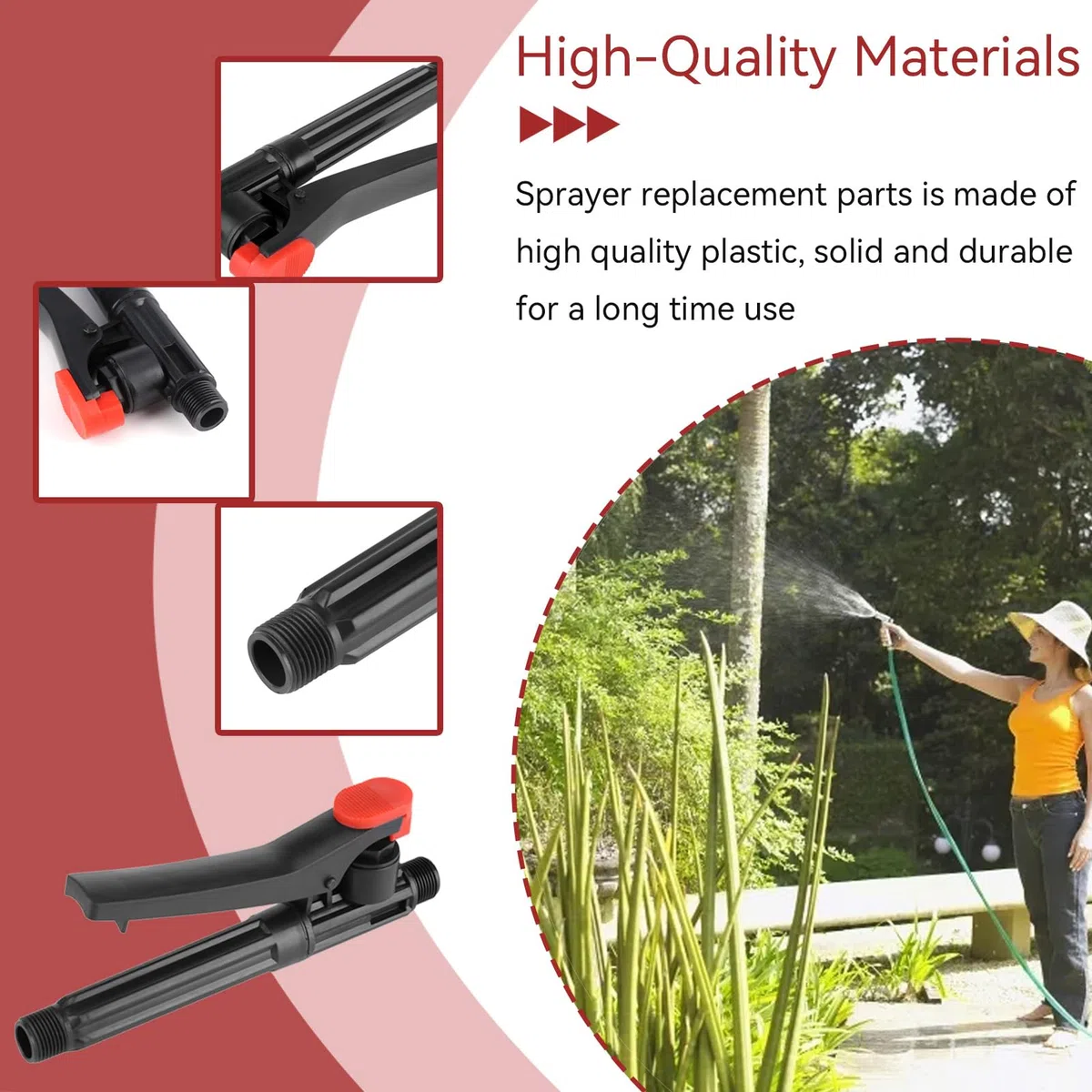 Spruzzatore a Pressione Ad Azione Pompa 2 Pezzi, Manici Per Spruzzatore in Prato E Giardino Parti di Maniglia dello Spruzzatore a Grilletto Parti di Ricambio dello Spruzzatore della Pompa dello Spruzz