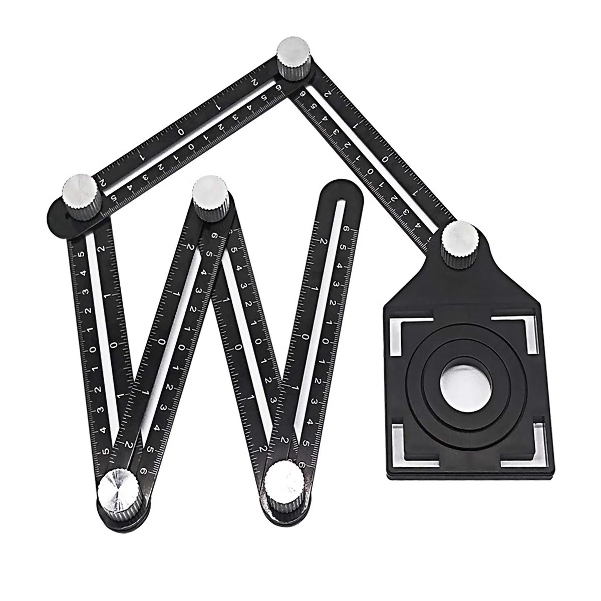 Righello Pieghevole,Foratura Localizzatore Righello di Misurazione Multi-angolo Modello di Angolazione Strumento per Falegnami, Hobbisti, Costruttori