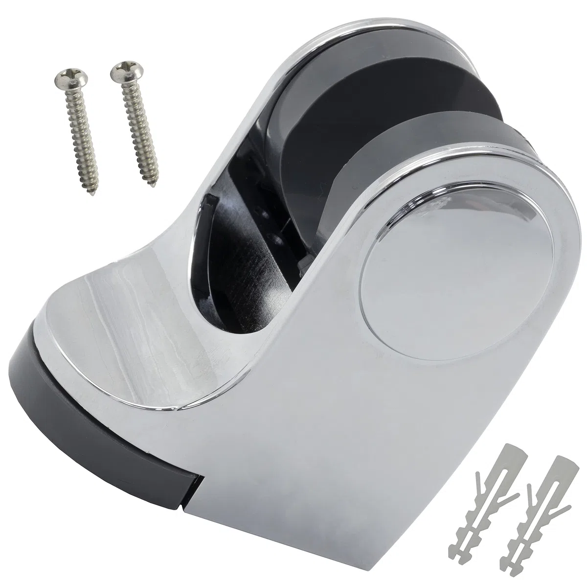 AERZETIX - C62394 - Supporto doccia girevole a parete 70mm - per miscelatore acqua soffione doccia vasca tubo flessibile sanitario bagno - in plastica - finitura cromo