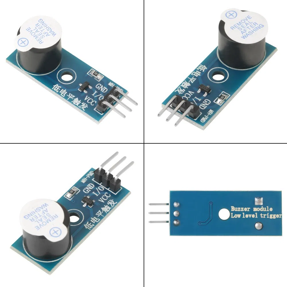 Akozon Modulo buzzer attivo, 5 pezzi, allarme acustico 3.3V to 5V per giocattoli elettronici, dispositivi di allarme e timer, Installazione semplice e alta potenza sonora