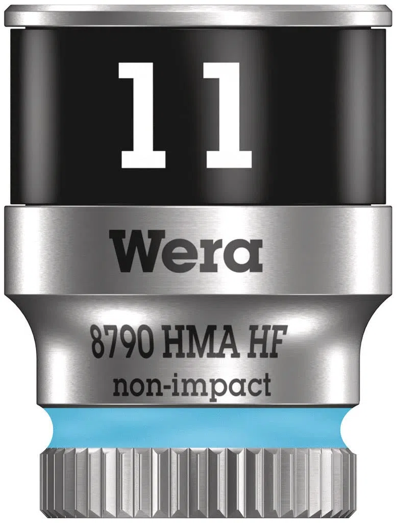 Wera, 8790 HMA HF Bussola per cricchetto Zyklop con attacco da 1/4" con ritegno vite, 11,0 mm